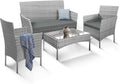 4-Piece Rattan Garden Set
